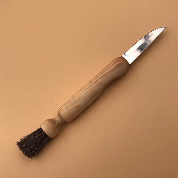 Couteau à champignons avec brosse et gaine, couteau de recherche