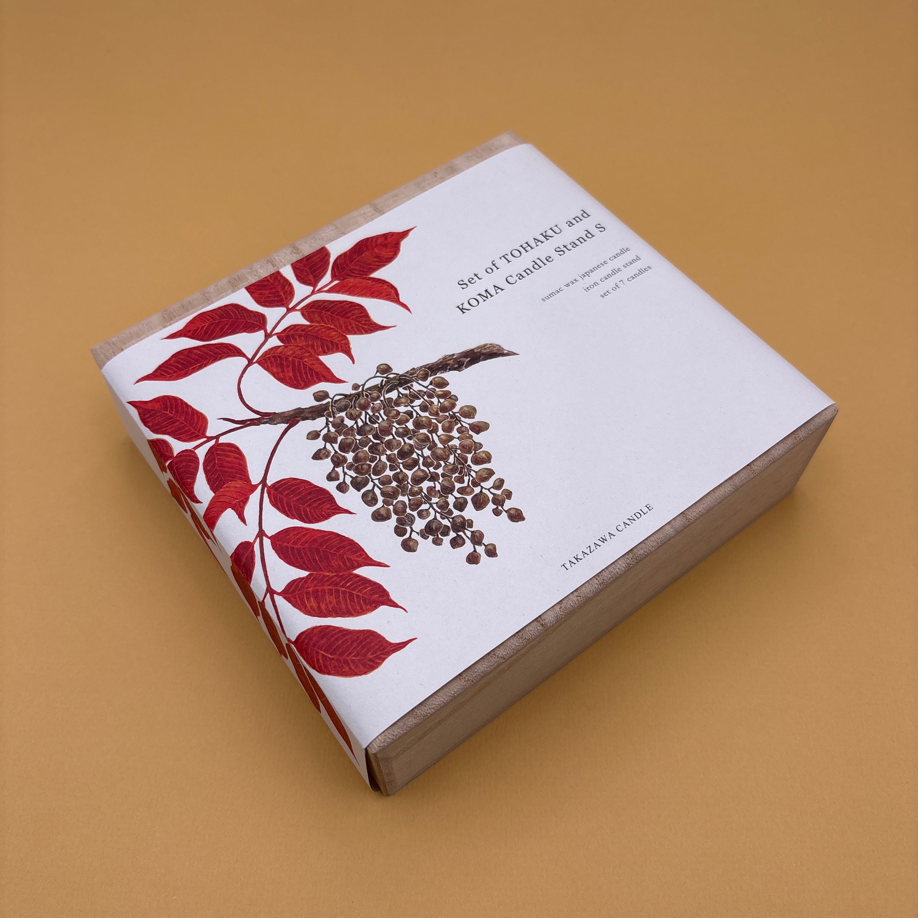 Box of 7 “TOHAKU” candles + candle holder