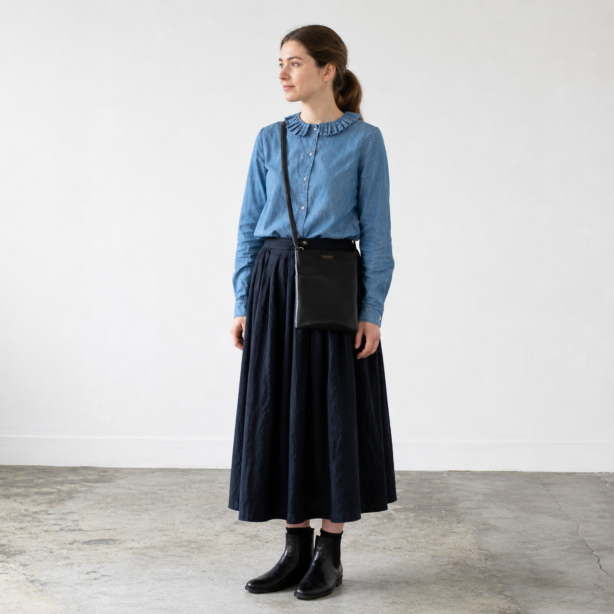 Pochette bandoulière cuir vegan japon chic luxe crossbody