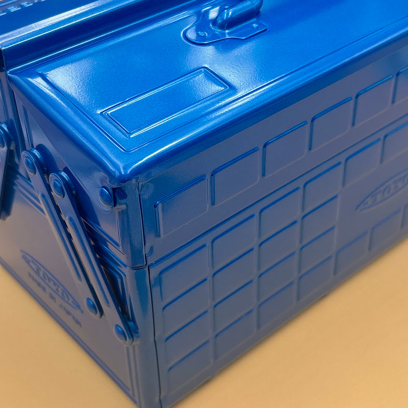 boîte à outils TOYO steel Japonaise à étages escamotable bleue métal