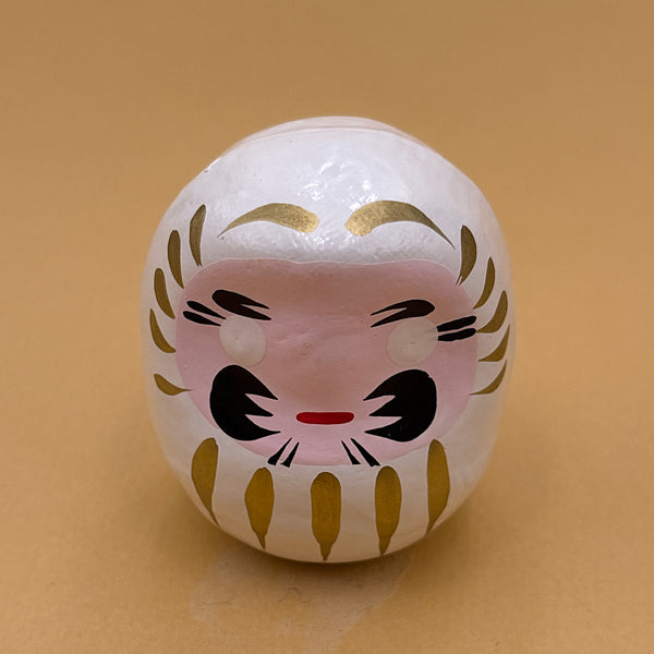 daruma japon blanc figurine oeil papier maché