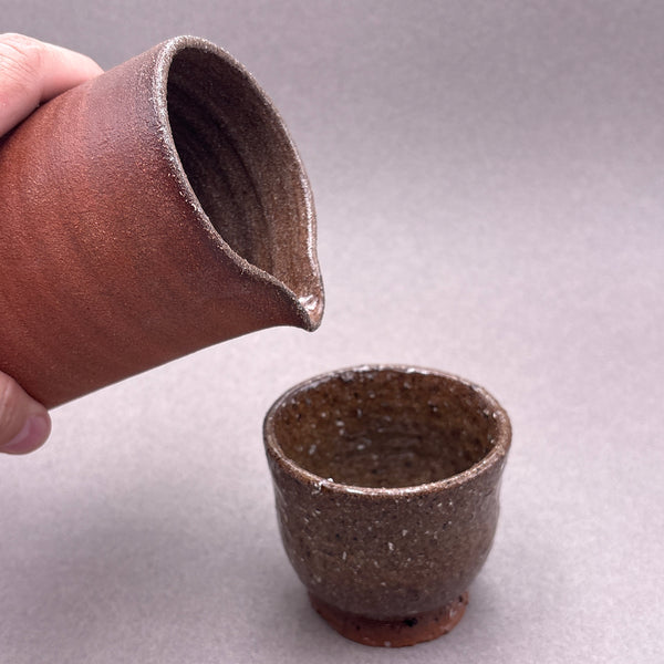 pichet cylindre brut artisanal grès france céramique poterie