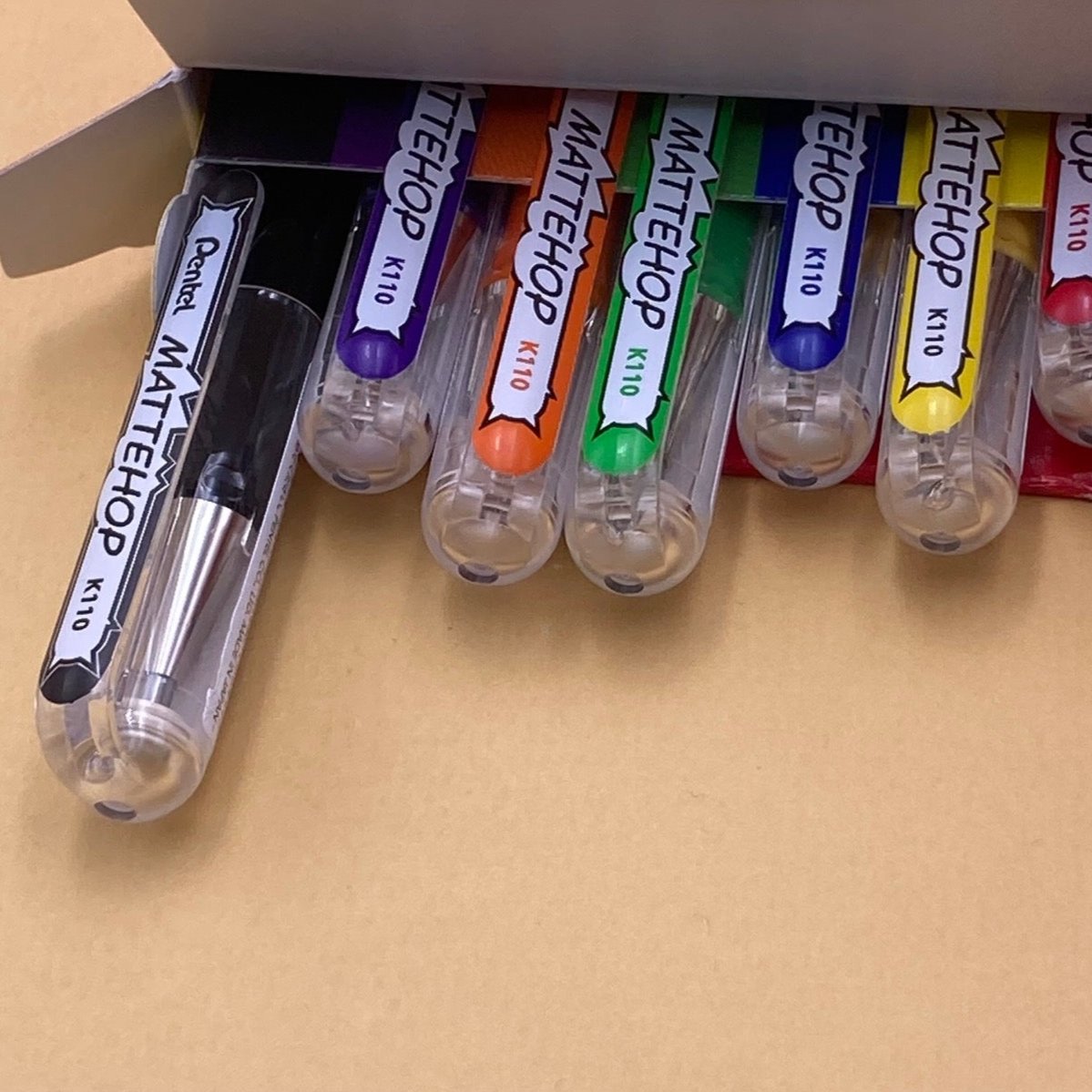 Pentel mattehop stylos gel relief japon