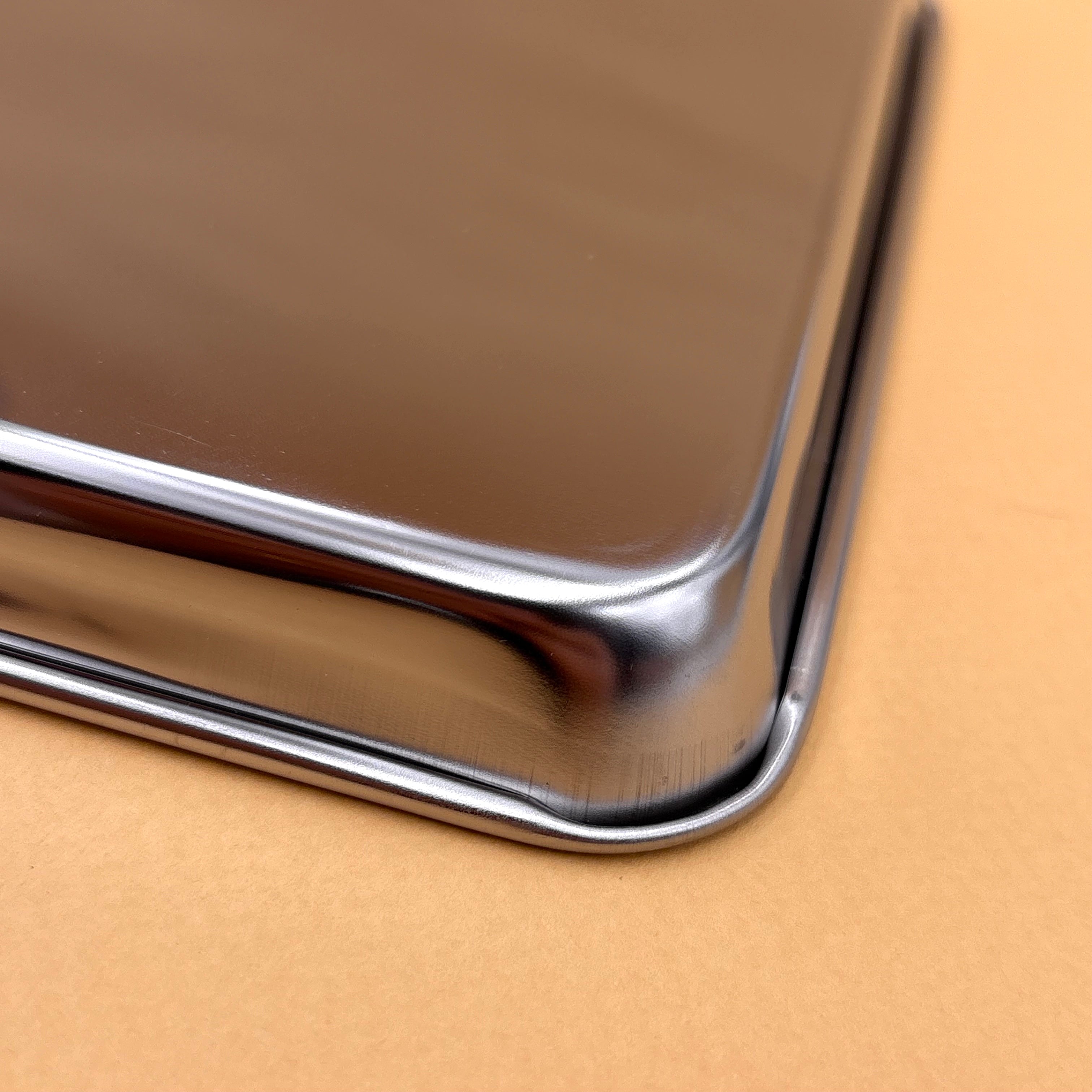 Stackable stainless steel trays