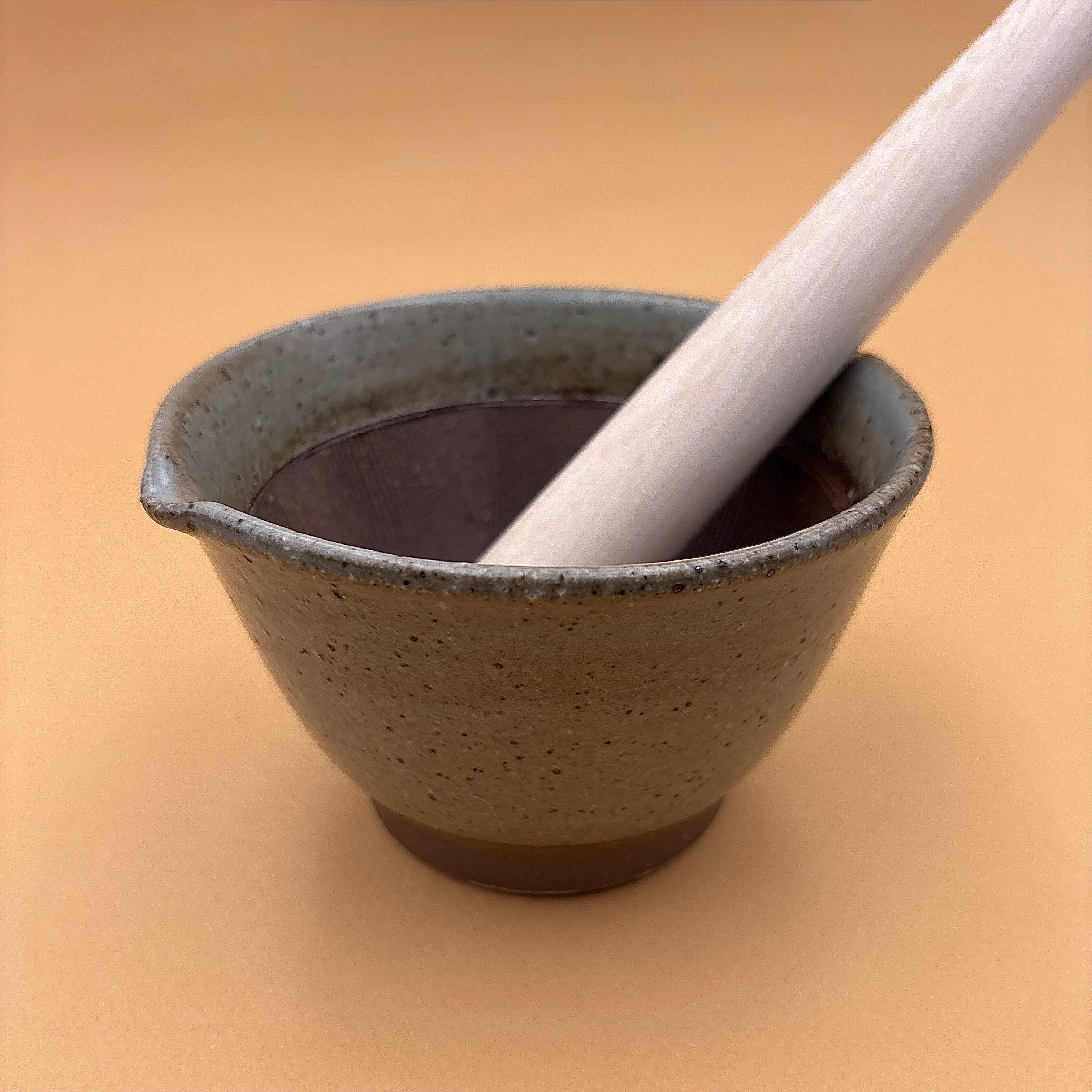 mortier suribachi japonais et pilon