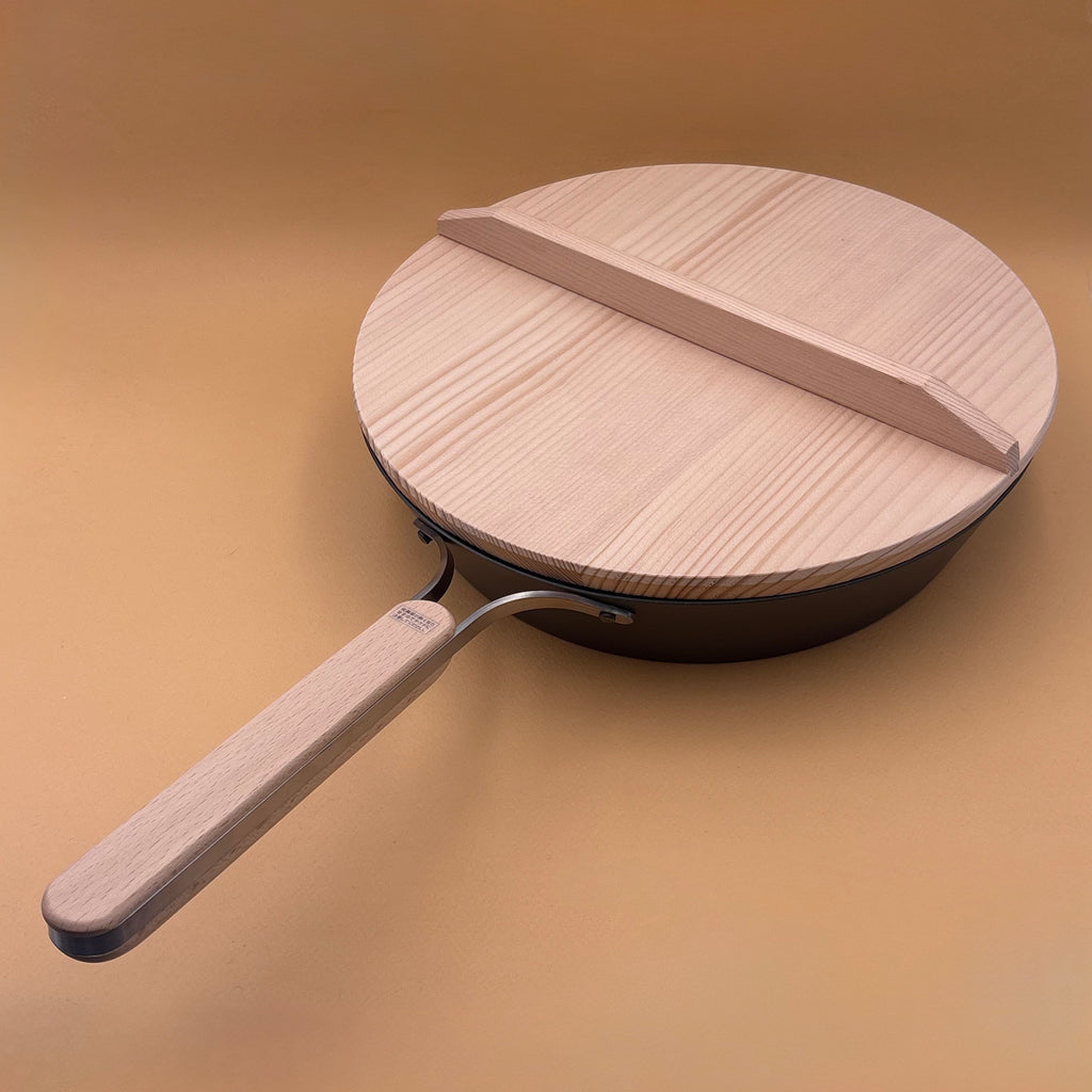 sauteuse acier nitruré japon manche bois 28cm