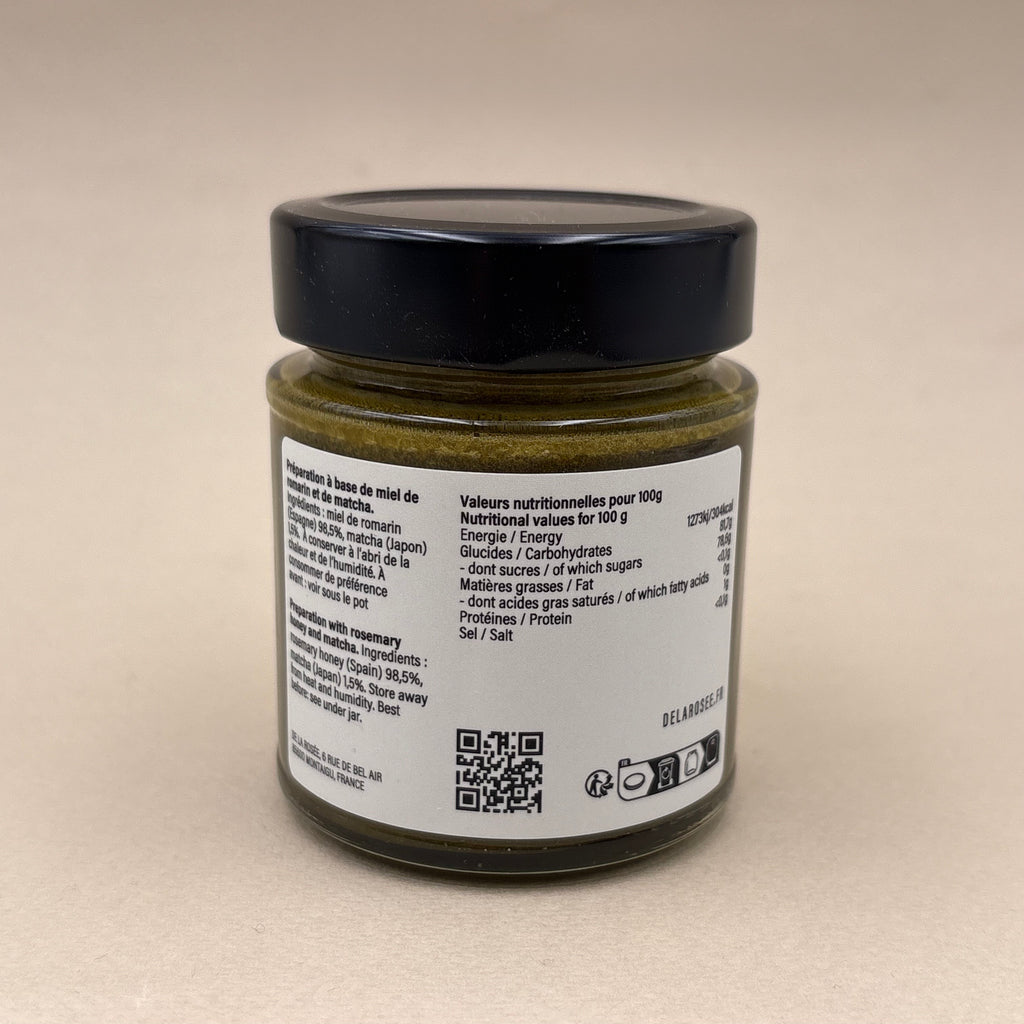 miel romarin et matcha japon de la rosee artisanal