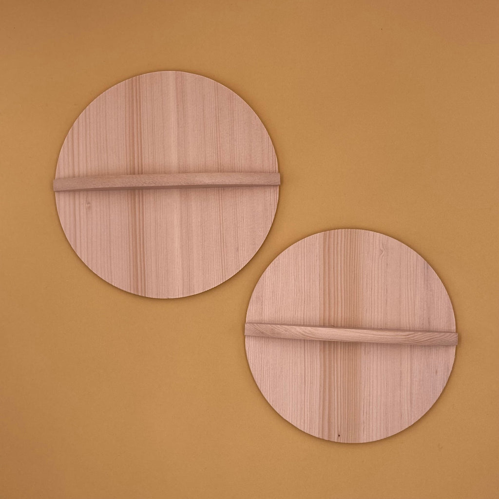 Folpus Couvercle De Casserole En Bois Rond 20 Cm - Couvercle Léger Avec Grande Poignée - Accessoire Cuisine Naturel