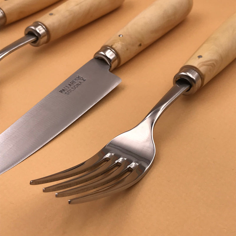 Couteau de chef artisanal lame carbone et bois de buis – UTILE
