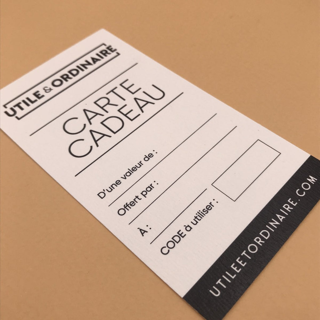 Carte cadeau - UTILE & ORDINAIRE