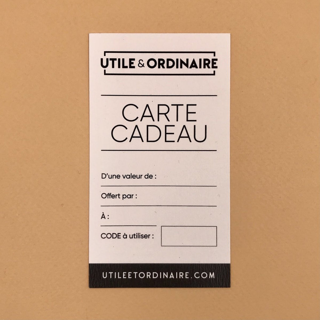 Carte cadeau - UTILE & ORDINAIRE